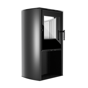 Piecyk wolnostojący HITZE CANE S 02 Kominek CANE SMALL prawa jedna plyta blik 300x300 - Piecyk wolnostojący HITZE CANE S